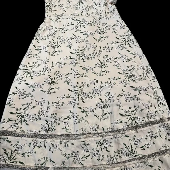 Lulus The Blooms Pink Floral Tie—Strap Midi Dress size XL - Picture 6 of 9